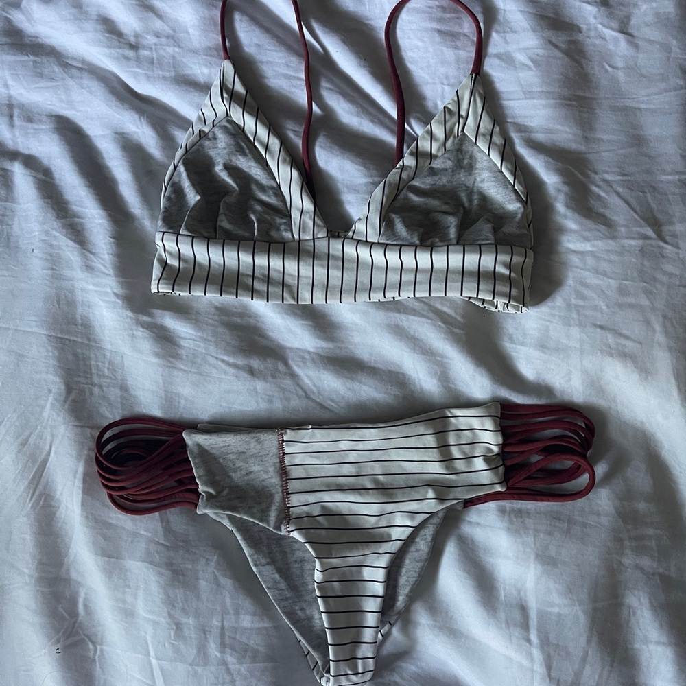 Boys + Arrows stripped bikini